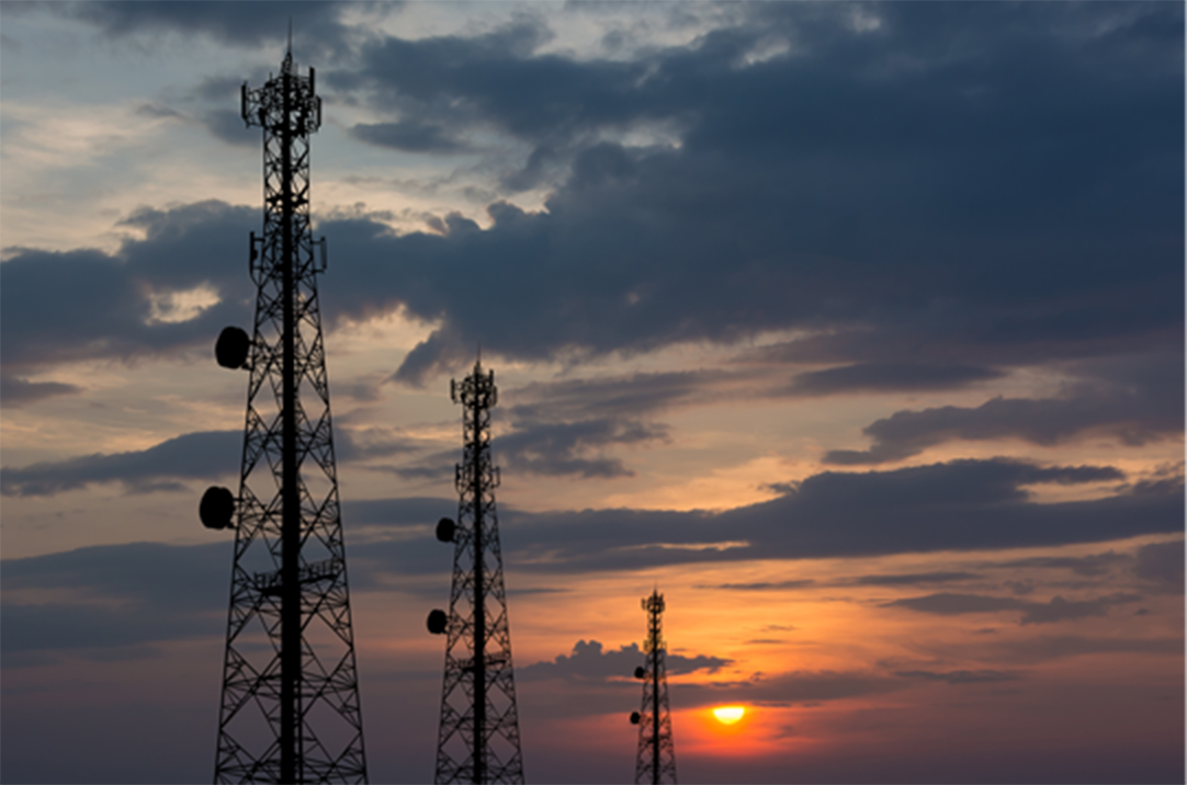 Telecommunications - Satellite antenna tower