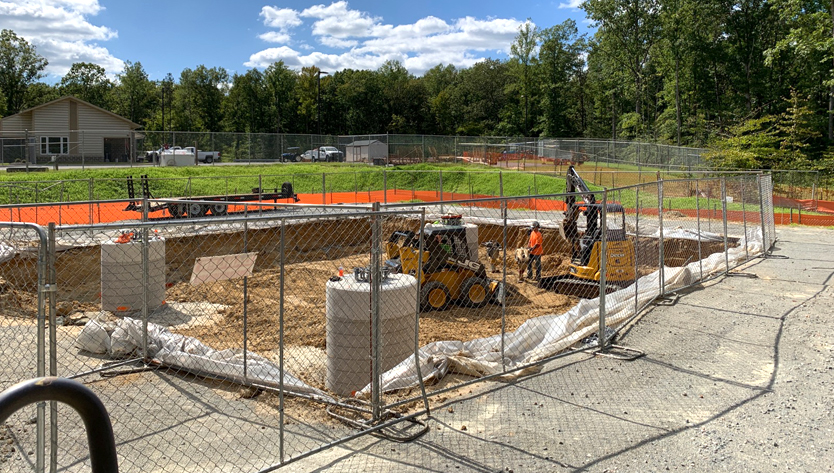 Buried Mat Tower Foundation in progress