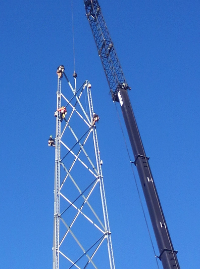 Self-supporting Tower Erections in progress