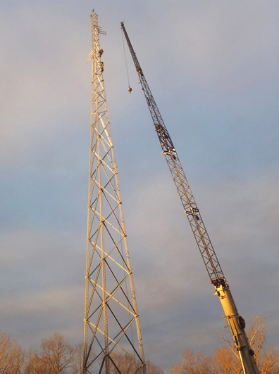 Self-supporting Tower Erections in progress